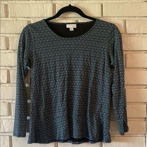 J. Jill geometric floral pattern top